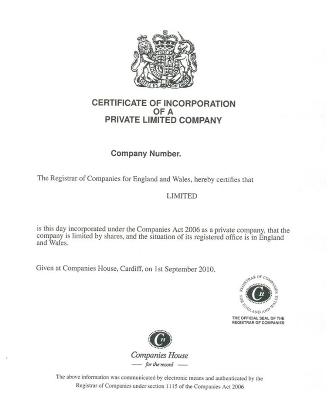 Incorporation-certificate